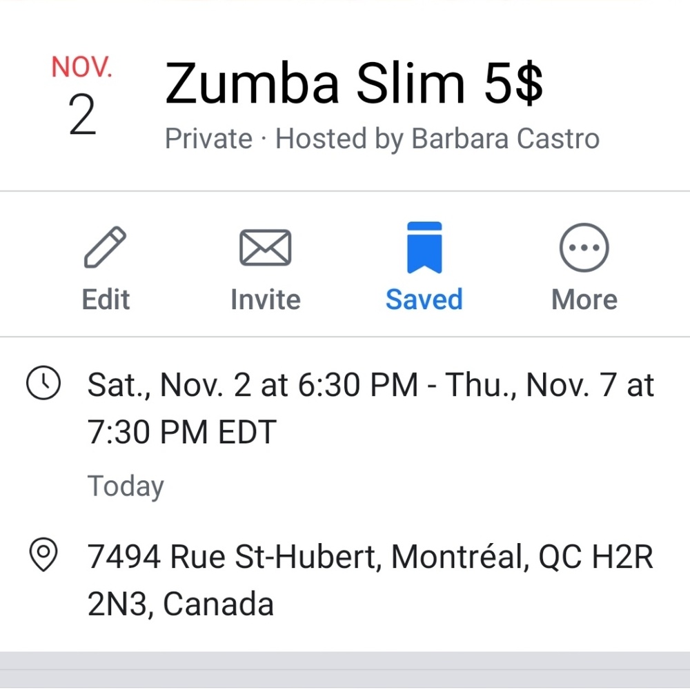 Courses zumba